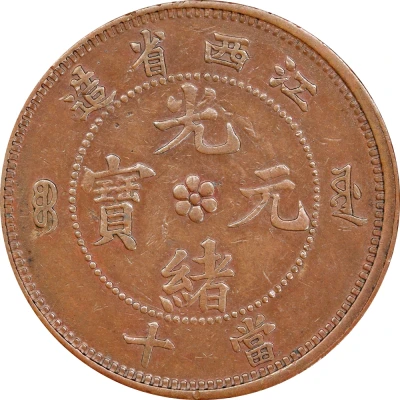 10 Cash - Guangxu "KIANG-SEE PROVINCE"; Manchu: Boo-yuan ND front