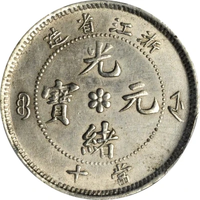 10 Cash - Guangxu Pattern; copper-nickel ND front