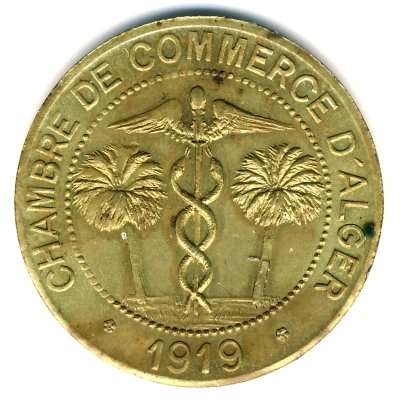 10 Centimes Alger Chamber of Commerce; Trial front