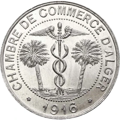 10 Centimes Alger Chamber of Commerce front