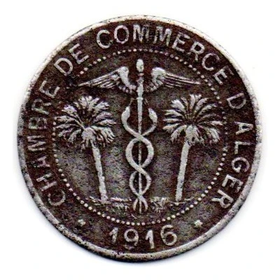 10 Centimes Alger Chamber of Commerce front