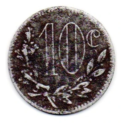 10 Centimes Alger Chamber of Commerce back