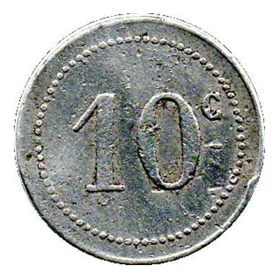 10 Centimes Bône Chamber of Commerce back