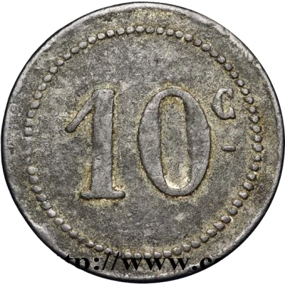 10 Centimes Bougie Chamber of Commerce back