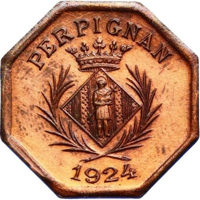 10 Centimes - Chambre Syndicale des Commerçants - Perpignan [66] Copper front