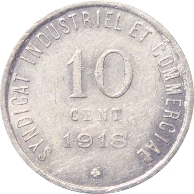 10 Centimes - Chambre de Commerce - Blois back