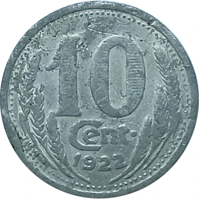 10 Centimes - Chambre de Commerce - Eure-et-Loir back