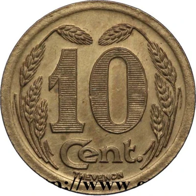 10 Centimes - Chambre de Commerce - Evreux [27] Brass back