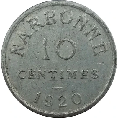 10 Centimes - Chambre de Commerce - Narbonne [11] back