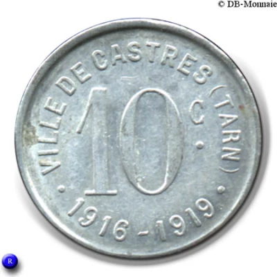 10 Centimes - City of Castres [81] back