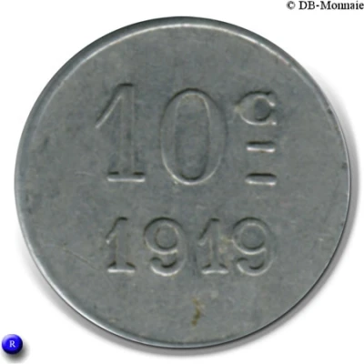 10 Centimes - City of Montreal France back