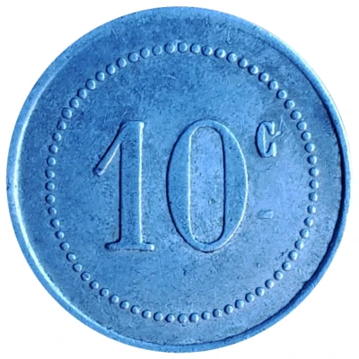 10 Centimes - Cuxac D'Aude back