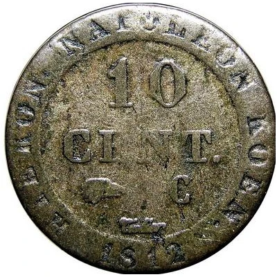 10 Centimes - Jérôme Bonaparte back