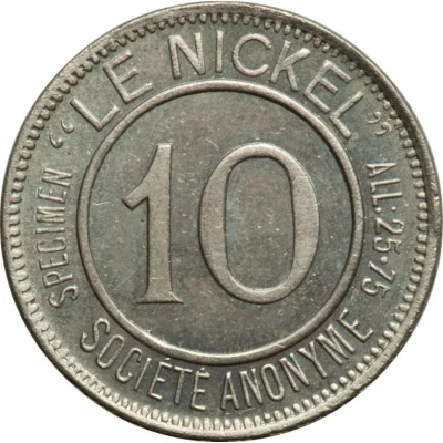 10 Centimes Le Nickel front