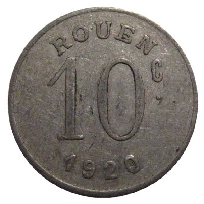 10 Centimes - Ligue des Commerçants Rouennais - Rouen [76] back