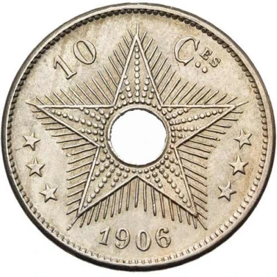 10 Centimes - Léopold II back