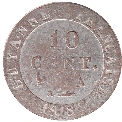 10 Centimes - Louis XVIII back