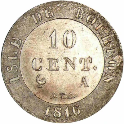 10 Centimes - Louis XVIII back