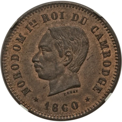 10 Centimes - Norodom I Essai front