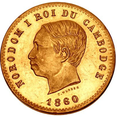 10 Centimes - Norodom I Pattern ND front