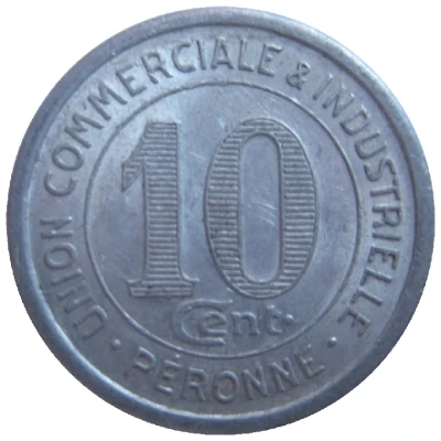 10 Centimes Péronne back