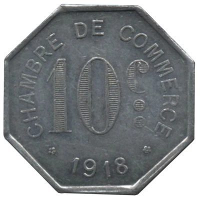 10 Centimes Rouen back