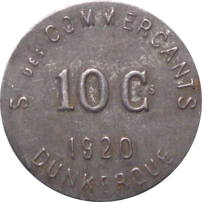 10 Centimes - Société des Commerçants - Dunkerque Iron front