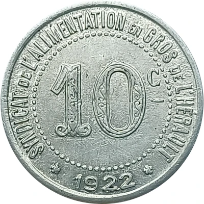 10 Centimes - Syndicat de l'Alimentation en Gros - Hérault [34] front