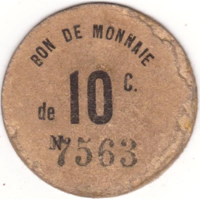 10 Centimes - Ville de Toufflers [59] ND back