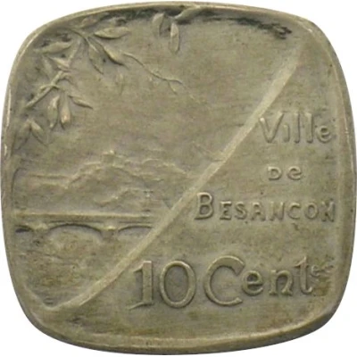 10 Centimes - ville de Besançon [25] Silver back