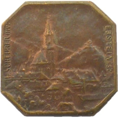 10 Centimes - ville de Thann [68] Copper plated Brass back