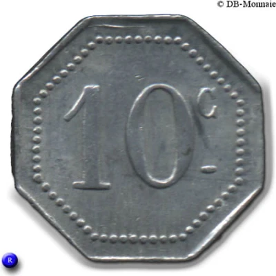 10 Centimes ND back