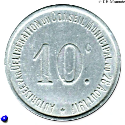 10 Centimes back