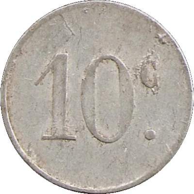 10 Centimes ND back