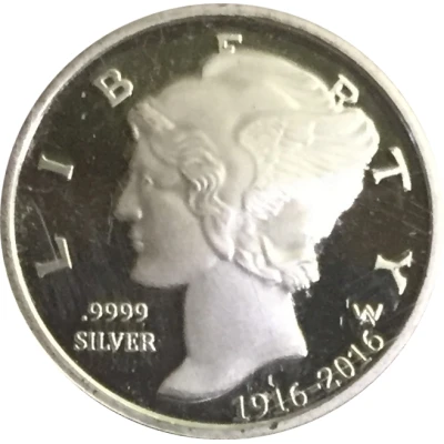 10 Cents - Elizabeth II 100th Anniversary of the Mercury Dime back