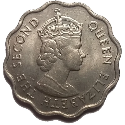 10 Cents - Elizabeth II 1st portrait front