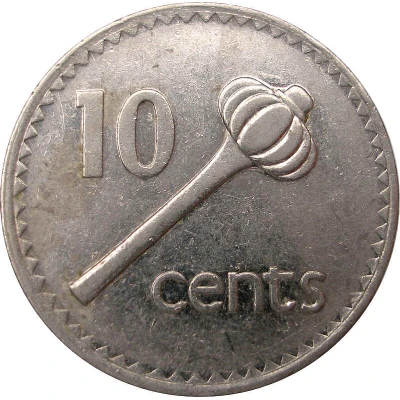 10 Cents - Elizabeth II 3rd portrait, large type back