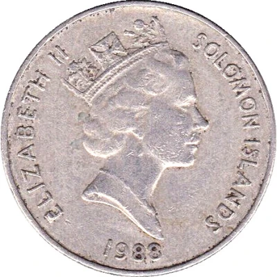 10 Cents - Elizabeth II 3rd portrait; non-magnetic front