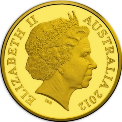 10 Cents - Elizabeth II 4th Portrait - Australian Miniature Money Gold Proof front