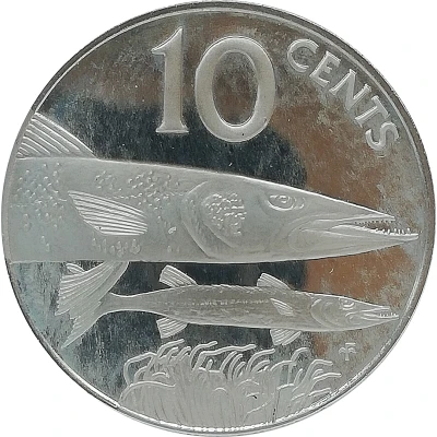 10 Cents - Elizabeth II Great Barracuda back