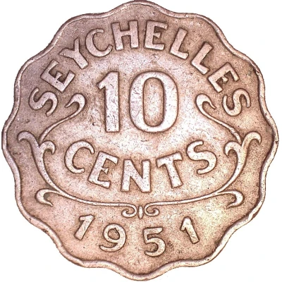 10 Cents - George VI back