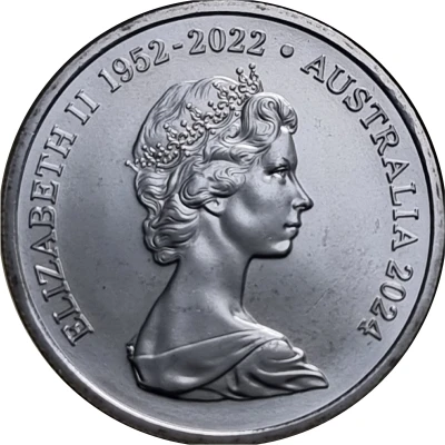 10 Cents In the name of Elizabeth II; 2nd Portrait - Lyrebird; Arnold Machin Obverse front