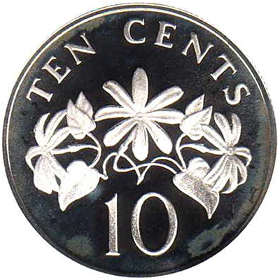 10 Cents Silver Proof Issue back