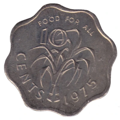 10 Cents - Sobhuza II FAO back