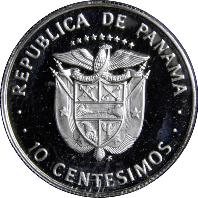 10 Centésimos Manuel Amador front