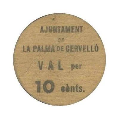 10 Céntimos (La Palma de Cervelló) ND front