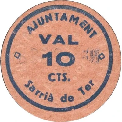 10 Céntimos (Sarrià de Ter) ND front