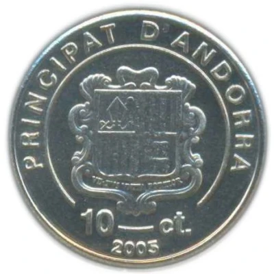 10 Cèntims Pope John Paul II front