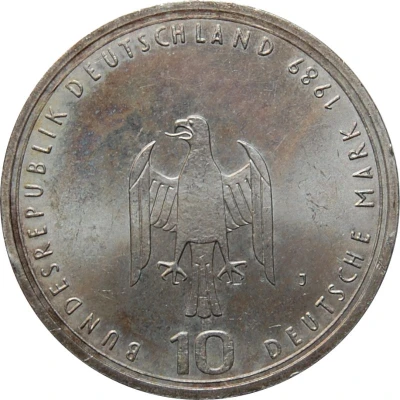 10 Deutsche Mark 800 Years Hamburg front