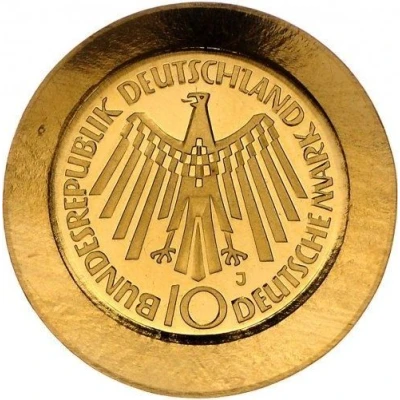 10 Deutsche Mark Olympic Games in Munich, legend "IN MÜNCHEN" - Pattern front